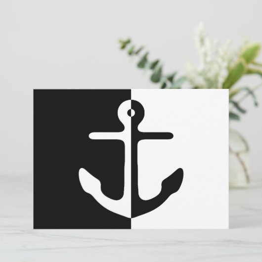 Anker voor zwart-wit splitsen kaart (Staand voorkant)