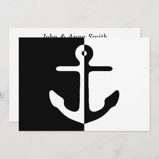 Anker voor zwart-wit splitsen kaart (Voorkant / Achterkant)