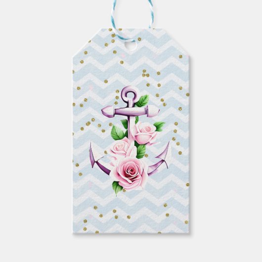 Anker Waterverf gepersonaliseerd geschenk Label Cadeaulabel (Voorkant)