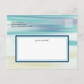 Anker Waterverf Ocean Save the Date Aankondigingskaart (Achterkant)