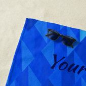 Anker & wiel op water, naam licht donkerblauw toev strandlaken (In situ)