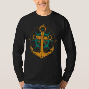Anker Zeilboot Stuurwiel Schipper Zeilboot Zeilen T-shirt