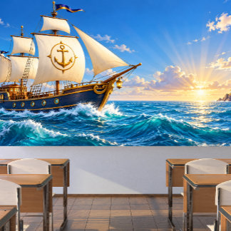 Anker Zeilschip Oceaan Avontuur Nautilus Foto Spandoek
