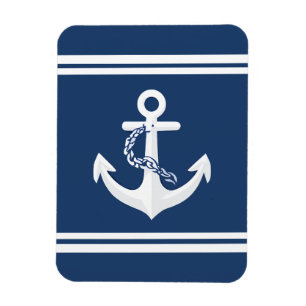 Anker Zeilsport Varend Wit Marineblauw Magneet