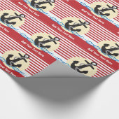 Anker, zon en water  cadeaupapier (Hoek)