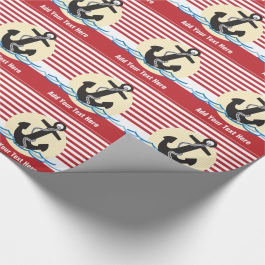 Anker, zon en water  cadeaupapier (Hoek)