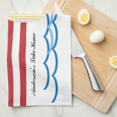 Anker, Zon en Water Gepersonaliseerd Theedoek (Quarter Fold)