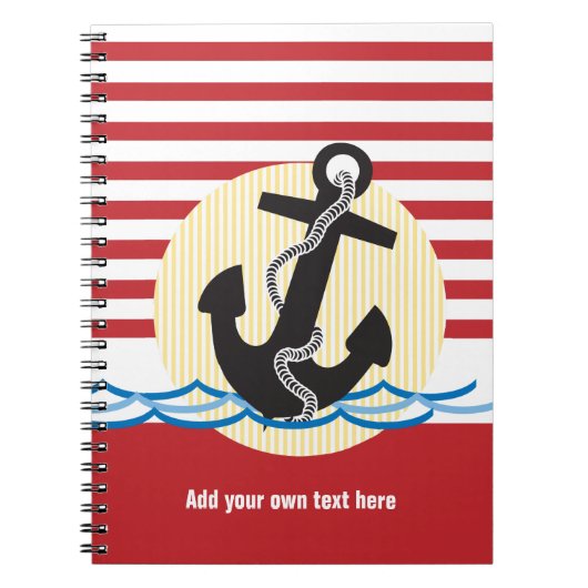 Anker, Zon en Water Scheepvaart Notitieboek (Voorkant)