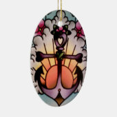 anker zonnebrand keramisch ornament (Rechts)