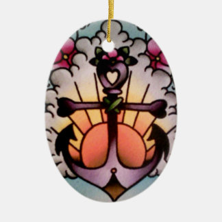 anker zonnebrand keramisch ornament