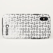 Anker zwart-wit hoesje voor mobiele telefonie (Achterkant (horizontaal))