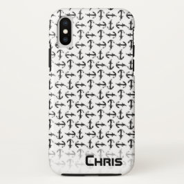 Anker zwart-wit hoesje voor mobiele telefonie