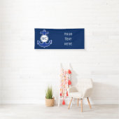 Ankerblauw / Contour white + uw ideeën Spandoek (Insitu)