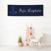 Ankerblauw / Contour white + uw ideeën Spandoek (Insitu)