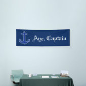 Ankerblauw / Contour white + uw ideeën Spandoek (Beurs)