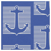 Ankerblauw / witte kleur + uw ideeën stof (Close Up)