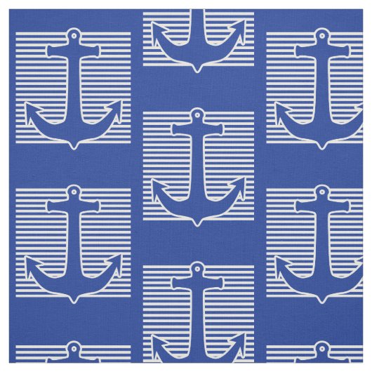 Ankerblauw / witte kleur + uw ideeën stof (Swatch)