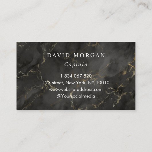 Ankerboot Kapitein Marble Visitekaartje (Achterkant)