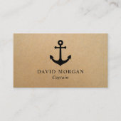 Ankerboot kapitein Rustic Kraft Visitekaartje (Voorkant)