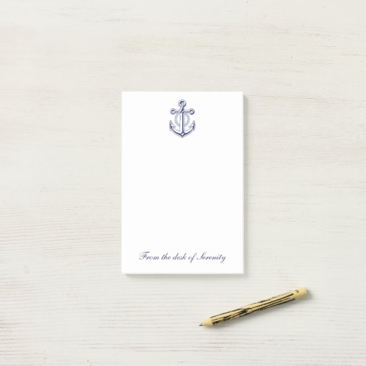 Ankerboot Sailor Ocean Nautical gepersonaliseerd Post-it® Notes (Op bureau)