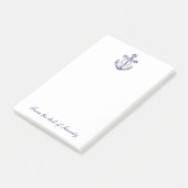 Ankerboot Sailor Ocean Nautical gepersonaliseerd Post-it® Notes (Schuin)
