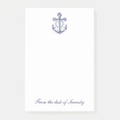 Ankerboot Sailor Ocean Nautical gepersonaliseerd Post-it® Notes (Voorkant)