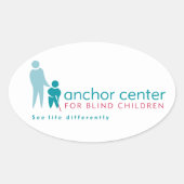 Ankercentrum Logo-ontwerp Ovale Sticker (Voorkant)