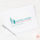 Ankercentrum Logo-ontwerp Ovale Sticker (Envelop)