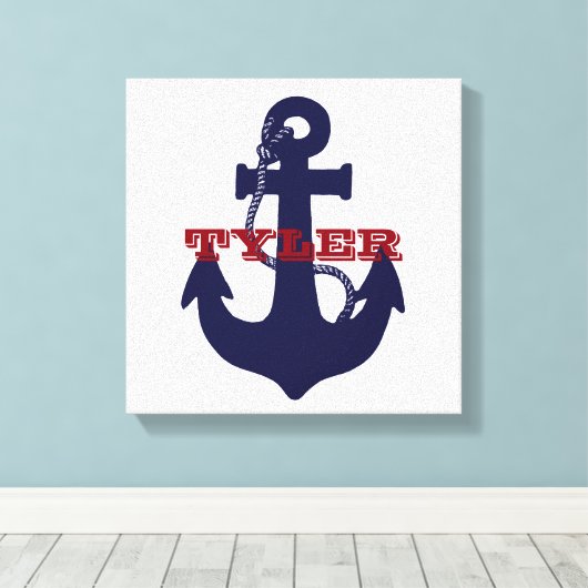 Ankerdocanvas met aangepaste omloop canvas afdruk (Insitu (Houten vloer))