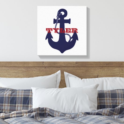 Ankerdocanvas met aangepaste omloop canvas afdruk (Insitu (Slaapkamer))