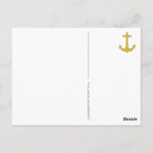 Ankergoud + uw achtergrond en ideeën briefkaart (Achterkant)