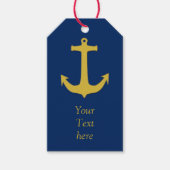 Ankergoud + uw achtergrond en ideeën cadeaulabel (Voorkant)
