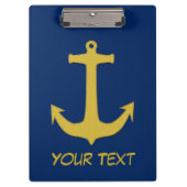 Ankergoud + uw achtergrond en ideeën klembord (Voorkant)