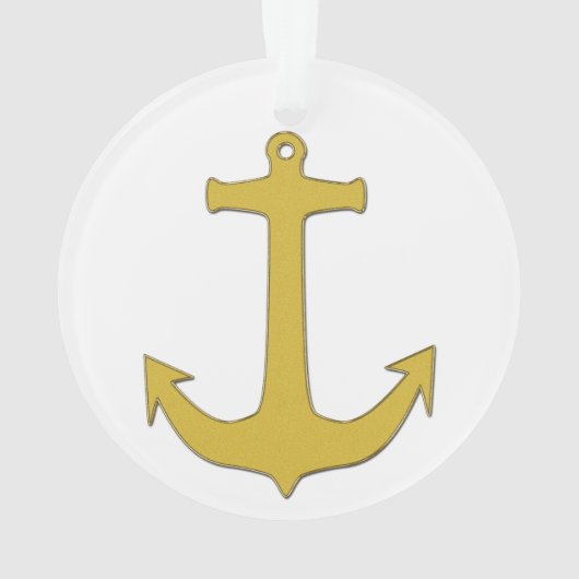 Ankergoud + uw achtergrond en ideeën ornament (achterkant)