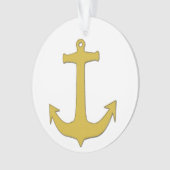 Ankergoud + uw achtergrond en ideeën ornament (voorkant)