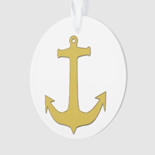 Ankergoud + uw achtergrond en ideeën ornament (voorkant)