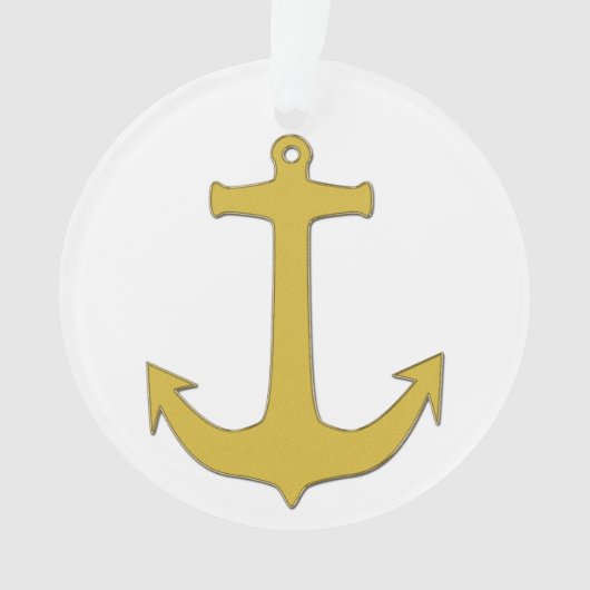 Ankergoud + uw achtergrond en ideeën ornament (voorkant)