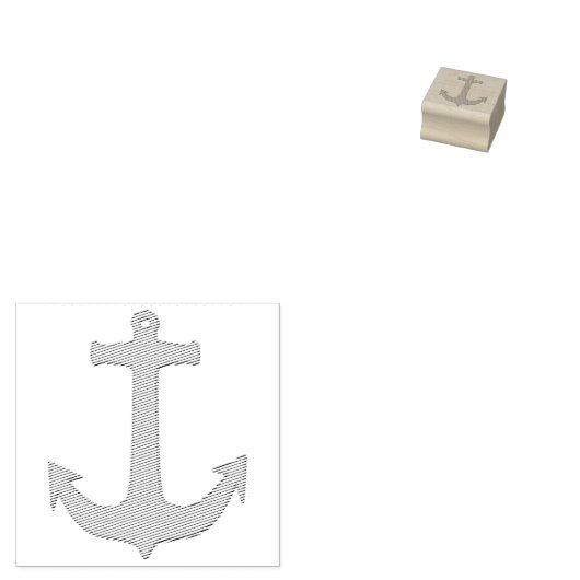 Ankergoud + uw achtergrond en ideeën rubberstempel (Gestempeld)