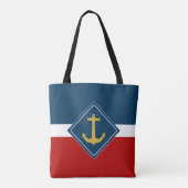 Ankergoud + uw achtergrond en ideeën tote bag (Achterkant)