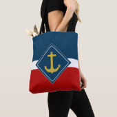 Ankergoud + uw achtergrond en ideeën tote bag (Dichtbij)