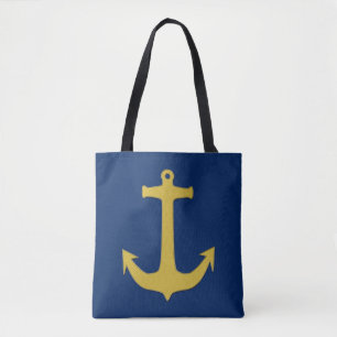 Ankergoud + uw achtergrond en ideeën tote bag