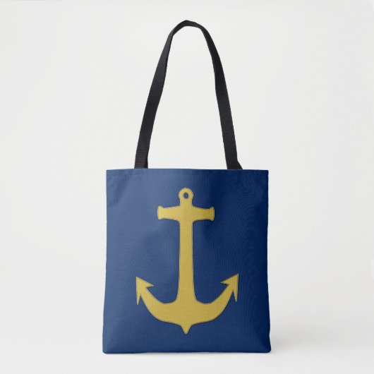 Ankergoud + uw achtergrond en ideeën tote bag (Voorkant)