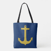 Ankergoud + uw achtergrond en ideeën tote bag (Achterkant)