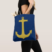 Ankergoud + uw achtergrond en ideeën tote bag (Dichtbij)