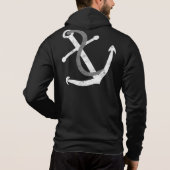 Ankerhoodie, wit en grijs hoodie (Achterkant)