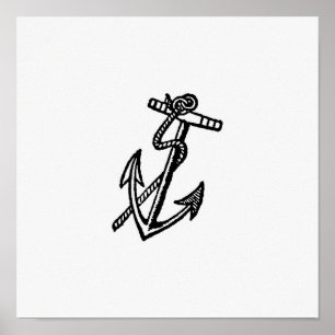  ankerillustratie poster