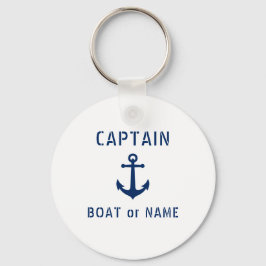  ankerkapitein Naam of Boat Naam Wit toevoegen Sleutelhanger