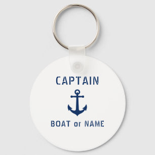  ankerkapitein Naam of Boat Naam Wit toevoegen Sleutelhanger