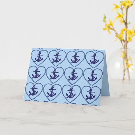 ankerkettinghart wenskaart kaart (Gele Bloem)