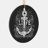 Ankerleven - Nautisch Quote Ornament (Rechts)